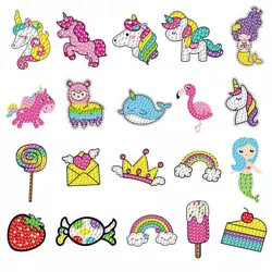 Buy Diamond Painting Stickers Kits For Kids, DIY 5D Fairy Diamond Art Stickers Set • 7.07£