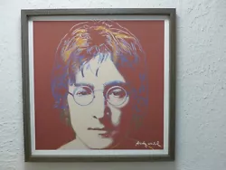 Buy Andy Warhol  JOHN LENNON  Lithograph 50 X 50 Cm, Limited & Quality  FRAMED  • 92.98£