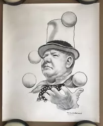 Buy Vintage Original 1970s WC Fields Clown Pinup Poster Actor Celebrity Headshop • 81.13£
