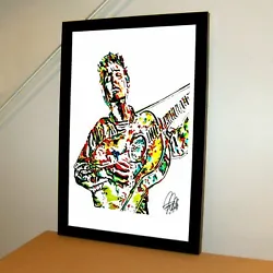 Buy Bob Dylan Singer Guitar Folk Rock Pop Music Poster Print Wall Art 11x17 • 14.62£