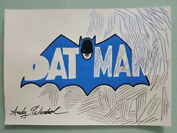 Buy Andy Warhol Hand Signed. 'bat-man'. Watercolor On Paper. Pop Art • 24.90£