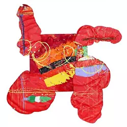 Buy William Taggart, Red, Acrylic On Canvas With Stypol Polymer Wall Sculpture, Sign • 3,985£