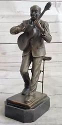 Buy Signed Original Dwight Black Guitar Player Signed Bronze Sculpture Figurine Deco • 235.30£