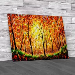 Buy Nature-inspired Forest Tree Painting  To  Canvas Print Large Picture Wall Art • 14.95£