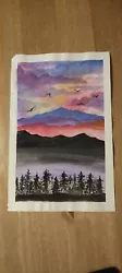 Buy Original Acrylic Painting Mountain Paper • 0.50£