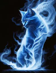 Buy Wall Art, Digital Image Picture Photo Wallpaper Background  Art Cat In Smoke • 1.51£