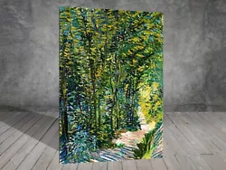 Buy Van Gogh Path In The Woods LANDSCAPE CANVAS PAINTING ART PRINT 709 • 3.96£