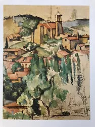 Buy CEZANNE Paul Art Print 1958 Vintage French Countryside Landscape Church Mountain • 25£