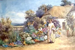 Buy Antique Watercolour Paining Of A Country Garden By William Ashburner • 395£
