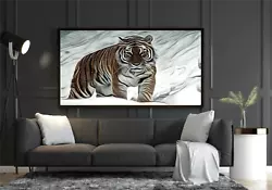 Buy Tiger Wall Art Print Illustration Printable Canvas Painting Downloadable Poster • 4.72£