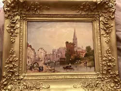 Buy Antique Oil On Panel, City Scene, Signed Isaac Henzell (British) 1815-1875 • 395£