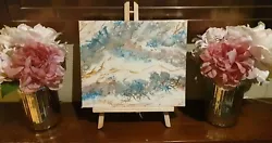 Buy 'Frosted Berries' Original Handmade Unique Fluid Art Acrylic Painting 25x30cm • 35£