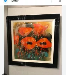 Buy Ruby Keller Original Poppies Painting 39 Inch By 39 Inch  Beautiful Stunning Art • 775£