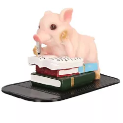 Buy Pig Statue Look Hand Painted Resin Book Reading Piggy Figurine For Garden ◈ • 14.44£