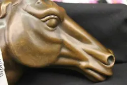 Buy Signed Original Thomas Wall Mount Horse Head Bust Bronze Sculpture Art Deco Sale • 103.26£