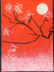 Buy Handmade Painting. Mixed Media. Asia Cherry Blossom Bloom. • 2£