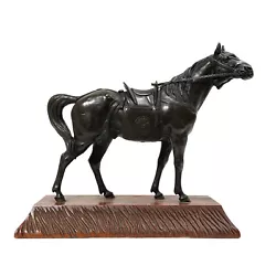 Buy Antique Edo Meiji Japanese Bronze Horse Sculpture • 2,960.10£