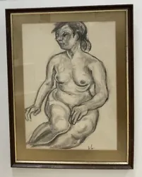 Buy Original Antique Nude Drawing Sketch Study Portrait Of A Lady, Signed • 0.99£