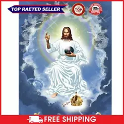 Buy Diamond Painting Jesus Full Round Drill Rhinestone Kit(w042) UK • 6.11£