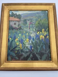 Buy Listed Artist Landscape Painting Silvio Silvestri Irises Impressionist 20” • 1,023.01£