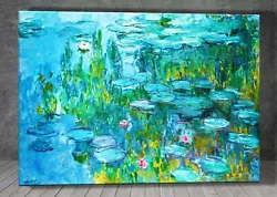 Buy Claude Monet Water Lilies Flower CANVAS PAINTING ART PRINT WALL 1667 • 41.57£
