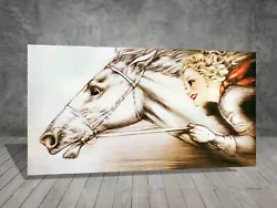 Buy Louis Icart Lady Riding Horse Racing Race CANVAS PAINTING ART PRINT POSTER 990 • 4.25£