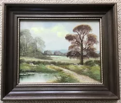 Buy Artist C Williams Framed Small Oil On Board  Autumnal Landscape With Still Water • 12£