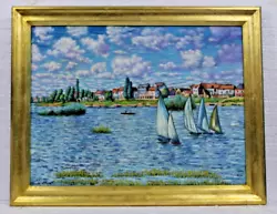 Buy Claude Monet Antique Oil On Canvas 1891 With Frame In Golden Leaf Very Nice • 550.46£