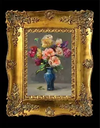 Buy Original Oil Painting On Canvas Roses By Kayvon Esmaeilou • 0.99£