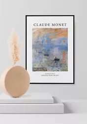 Buy Sunrise Claude Monet Famous Painting Vintage Wall Art Poster Print • 3.99£