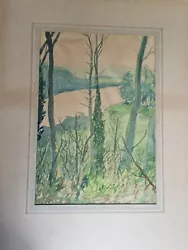 Buy W/C 1948c Painting Sign Unframed Landscape 19x15  • 44£