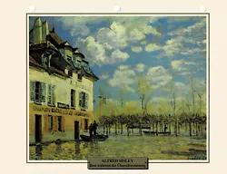Buy Boat During The Flood - Alfred Sisley - Info Card • 0.86£