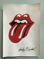 Buy Andy Warhol Hand Signed. 'tongue'. Watercolor On Paper. Pop Art • 24.88£