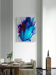 Buy Original Art Acrylic Canvas Abstract Painting (16 X20 ) Floral Flower Petals • 379.49£