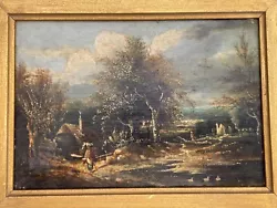 Buy Antique Landscape Oil On Panel Painting - Early 19th Century • 19.99£
