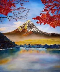 Buy Painting Landscape Art Decor 48x48 Canvas Bob Ross Technique • 499£