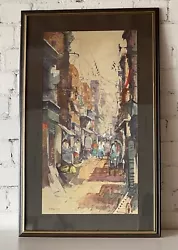 Buy Lovely Original Impressionist Watercolour Of A Bustling City Scene - Signed • 125£