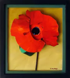 Buy Poppy By TPMcKEE - Original 3D Wall Art Flower Van Gogh O'keeffe Katz Matisse • 1,842.74£