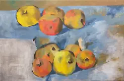 Buy Hand Painted Oil Painting After Paul Cezanne Still Life Apples • 99.99£
