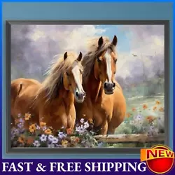 Buy Paint By Numbers Kit On Canvas DIY Oil Art Horse Picture Home Wall Decor 50x40cm • 7.67£