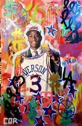 Buy Corbellic Sports Memorabilia 5 Feet Signed Allen Iverson Hall Of Fame Art • 7,370.13£