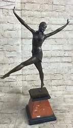 Buy Art Deco Tall Classic Dancer Signed Chiparus Bronze Figurine Statue Sculpture Nr • 189.19£
