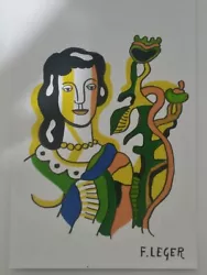 Buy Fernand Leger, Watercolor Art, Signed 1950's Painting, Very Rare, Real Painting. • 3£