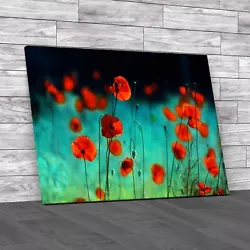Buy Vibrant Abstract  Poppies Painting Floral  Original Canvas Print Large Picture • 14.95£
