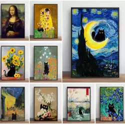 Buy Famous Paintings Canvas Wall Art: Mona Lisa, Starry Night, Sunflower Reproductio • 6.99£