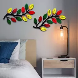 Buy Multicolor Metal Tree Branch Wall Art Decor Silhouette For Bedroom  Room • 8.92£