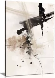 Buy Abstract Black & White Paint Strokes Framed Canvas Print Wall Art Home Decor • 29.99£