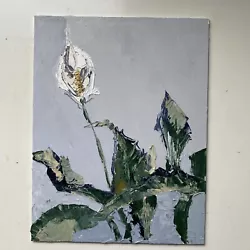 Buy Still Life Flowers In Palette Knife Peace Lily • 30£