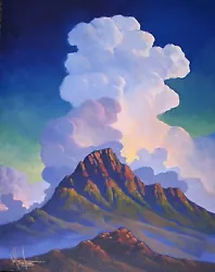 Buy Original William Hawkins Landscape Painting, Southwestern Clouds, Desert Sunset • 1,571.05£