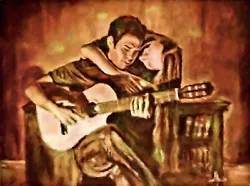 Buy Limited Edition Print Mendoza Oil Painting Spanish Guitar Music Art Oil Painting • 95£